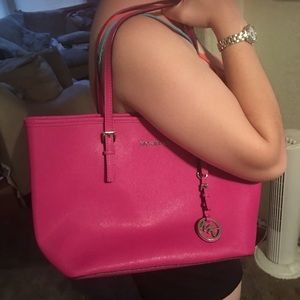Hot pink Michael Kors bag